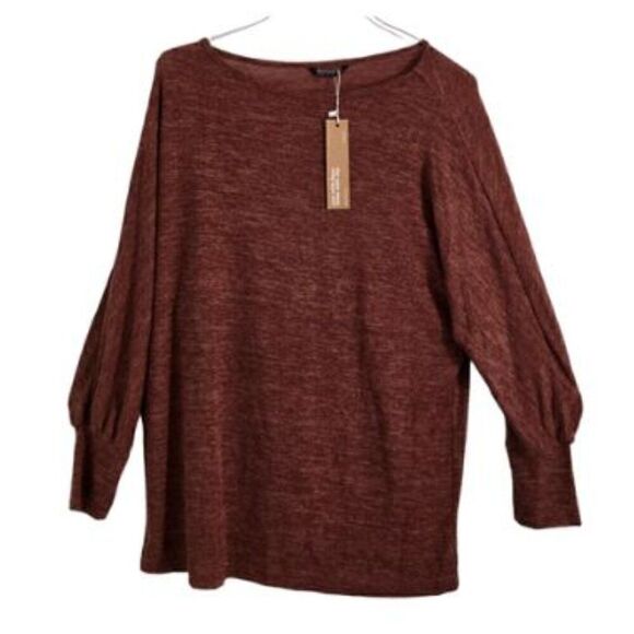 BLOOMCHIC Women's Rust Color Lightweight Long Sleeve Sweater Size 14-16 - Picture 1 of 3